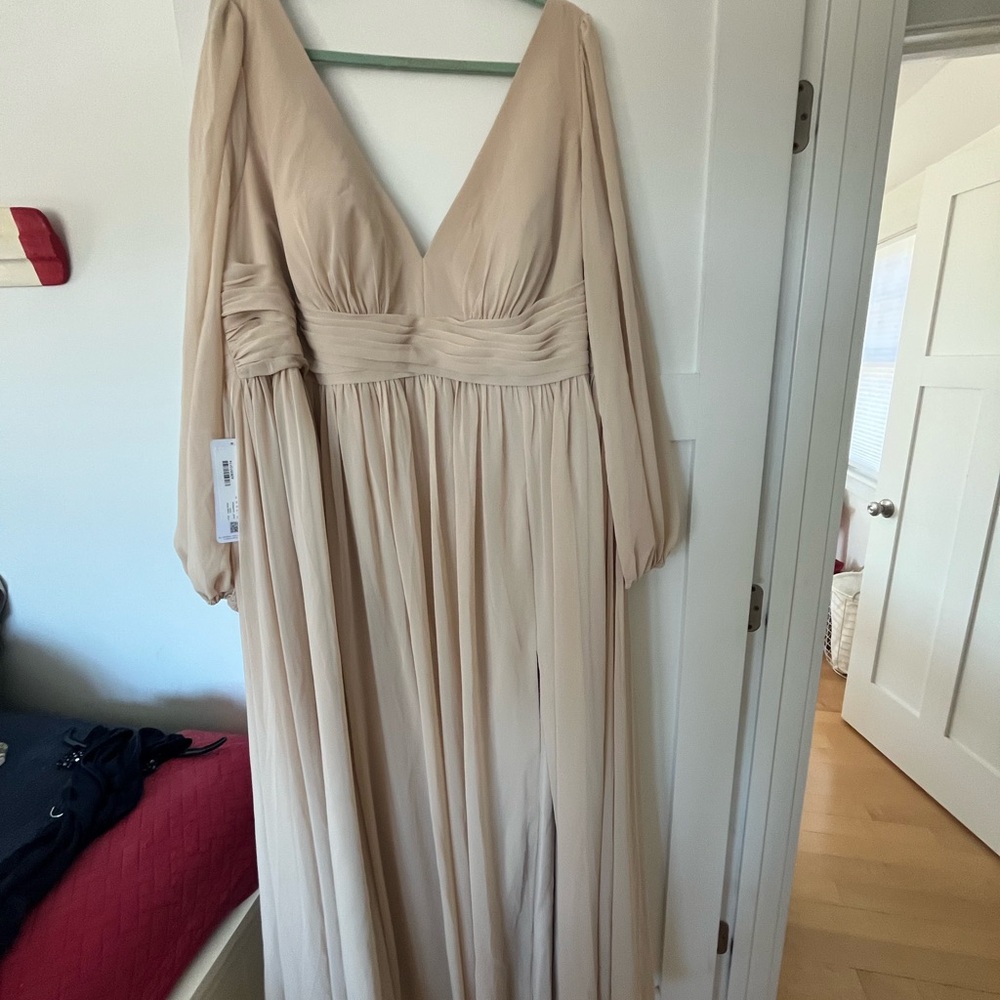 Azazie Norah Champagne bridesmaid dress
